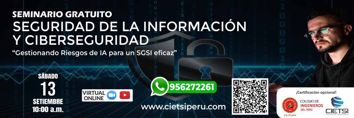 seminario gratuito seguridad de la informaciOn y ciberseguridad 2025